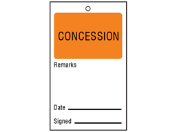 Concession tag