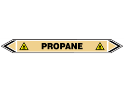 Propane flow marker label.