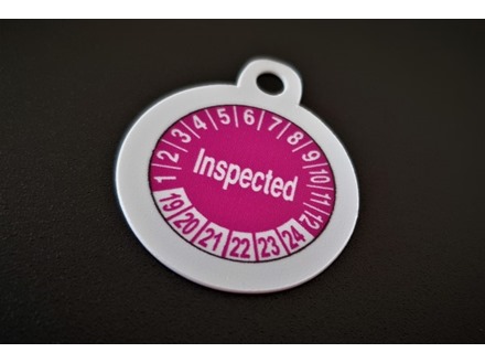 Inspected month and year tag