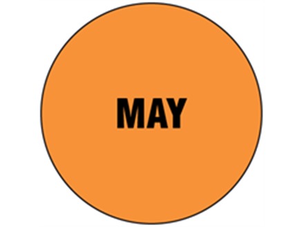 May inventory date label