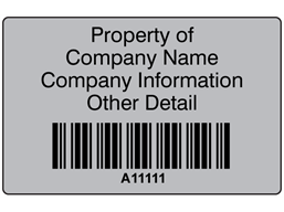 Scanmark foil barcode label (black text), 32mm x 50mm
