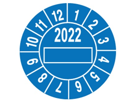 2022 inspection label panel month