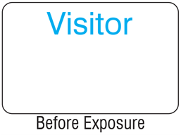 Visitor light sensitive security badge