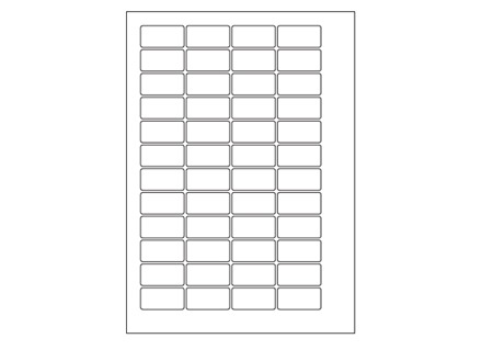 White polyester laser labels, 40mm x 20mm