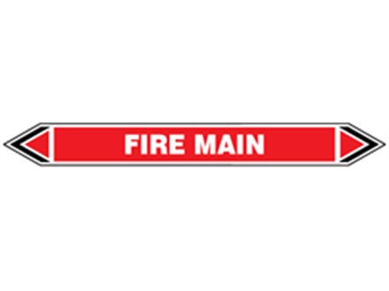 Fire main flow marker label.