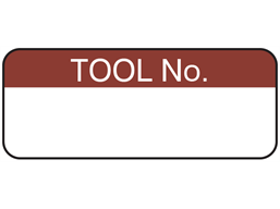 Tool number maintenance label.