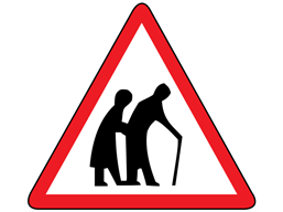 Frail pedestrians likely to cross sign