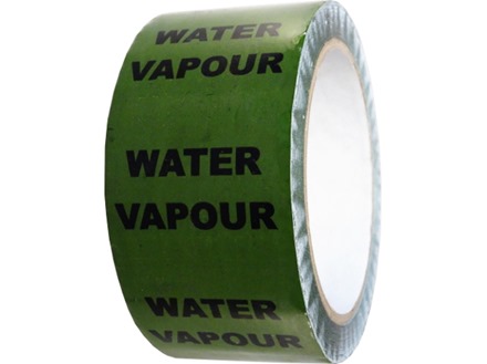 Water vapour pipeline identification tape.