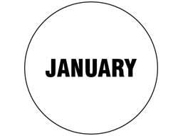 January inventory date label