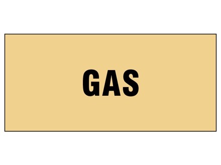 Gas pipeline identification tape.