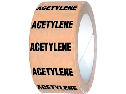 Acetylene pipeline identification tape.