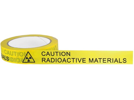 Caution Radioactive Material COSHH tape.