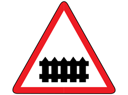 Level Crossing With Barrier Or Gate Ahead Sign Rts140 Label Source