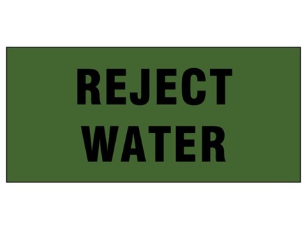 Reject water pipeline identification tape.