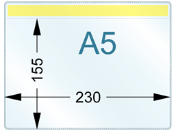 Document pocket, A5 horizontal, with magnetic fixing