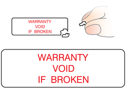 Warranty void if broken label