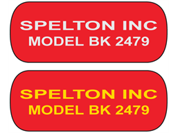 Metallic finish label, 25mm x 65mm