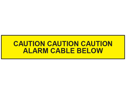 Caution alarm cable below tape.