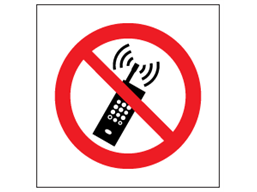 No mobile phones symbol safety sign.