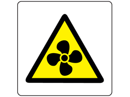 Caution fan hazard warning symbol label.