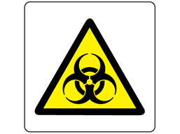 Warning biological hazard symbol label.
