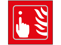 Fire alarm symbol sign.