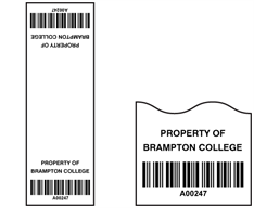 Scanmark cable wrap barcode label (black text), 75mm x 25mm