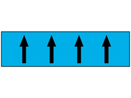 Flow indication tape for air