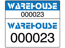 Assetmark dual serial number label (full design), 26mm x 30mm