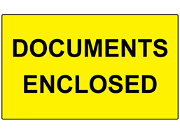 Documents enclosed labels