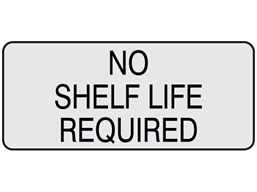 No shelf life required aluminium foil labels.