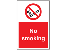 No smoking symbol and text floor marker