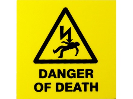 Danger of death label