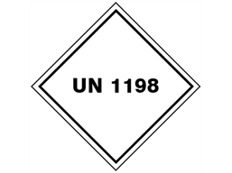 UN 1198 (Formaldehyde solutions) label.