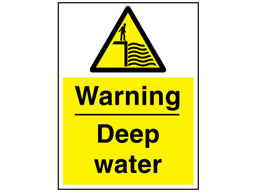 Warning deep water sign.