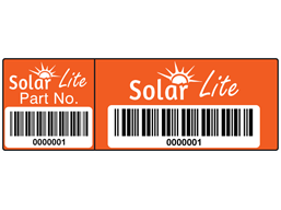 Scanmark dual barcode label (full design), 20mm x 60mm