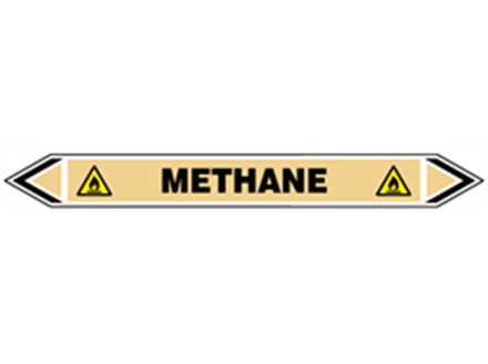 Methane flow marker label.