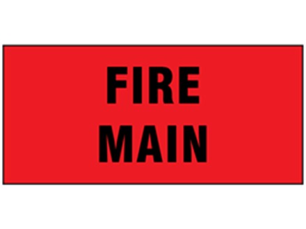 Fire main pipeline identification tape.