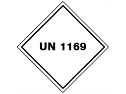 UN 1169 (Adhesive containing flammable liquid) label.