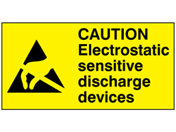 Caution Electrostatic sensitive discharge devices label.