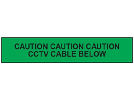 Caution cctv cable below tape.