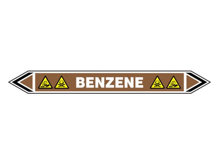 Benzene flow marker label.