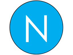 Neutral conductor AC symbol label.