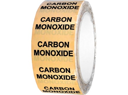 Carbon monoxide pipeline identification tape.