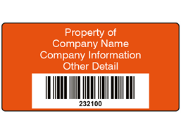 Scanmark barcode label (text on colour), 38mm x 76mm