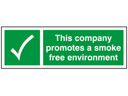 This company promotes a smoke free environment