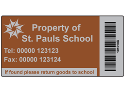 Scanmark foil barcode label (logo / full design), 38mm x 76mm
