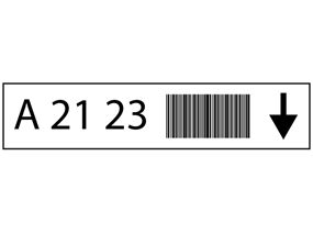 Text, Barcode, Arrow
