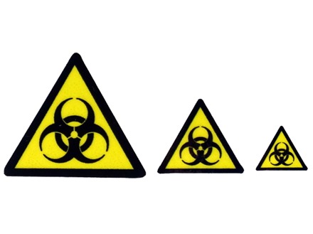 Biological Hazard Warning Symbol Label