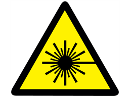 Caution Laser Warning Symbol Safety Label